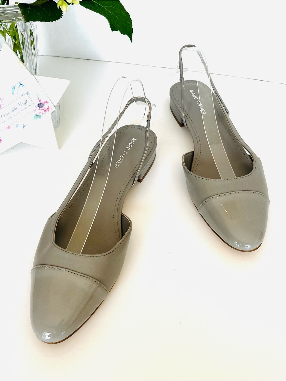 MARC FISHER Shoes “Dela” Ballerina Flats Slingback Patent Leather Size 9 Medium